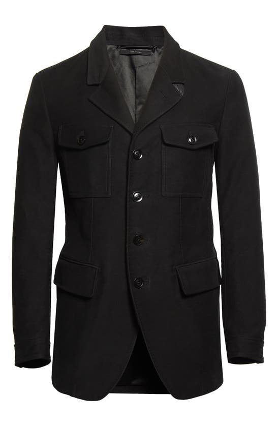 Tom Ford Cotton Moleskin Military Jacket In Black ModeSens