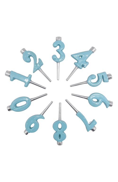 Mariposa Number Candle Holder Set In Blue