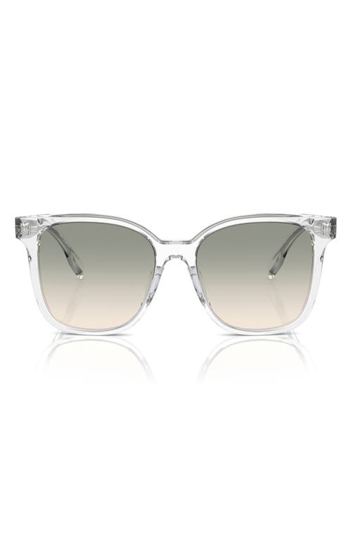 Tory Burch 53mm Gradient Square Sunglasses in Clear at Nordstrom