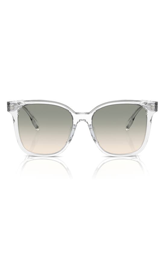 Tory Burch 53mm Gradient Square Sunglasses In Clear
