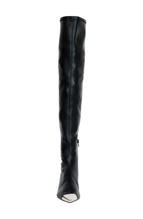 Shop Katy Perry The Micro Heel Over The Knee Boot In Black