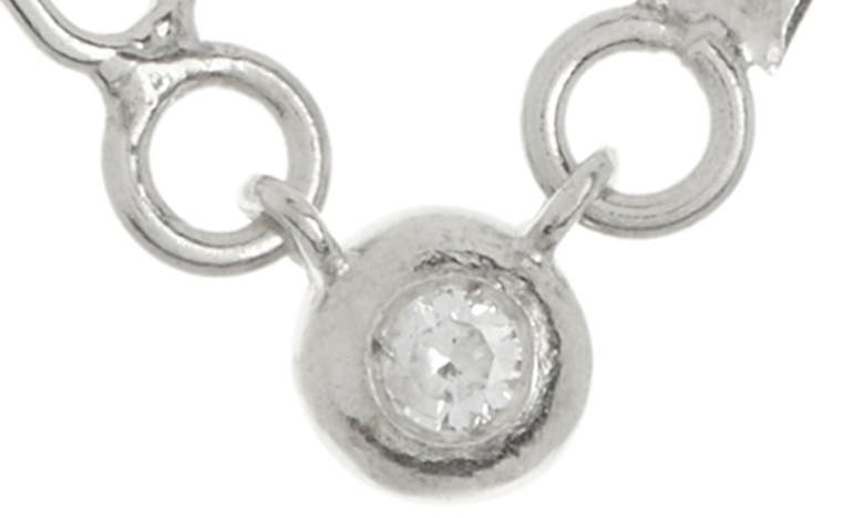 Shop Meshmerise Mixed Chain Diamond Pendant Necklace In White