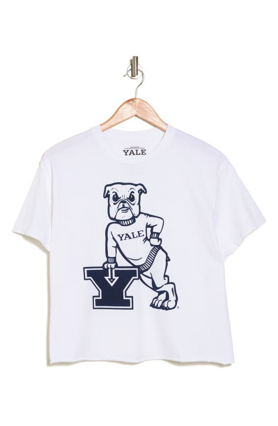 Shop Vinyl Icons Yale Cropped Graphic T-shirt In White