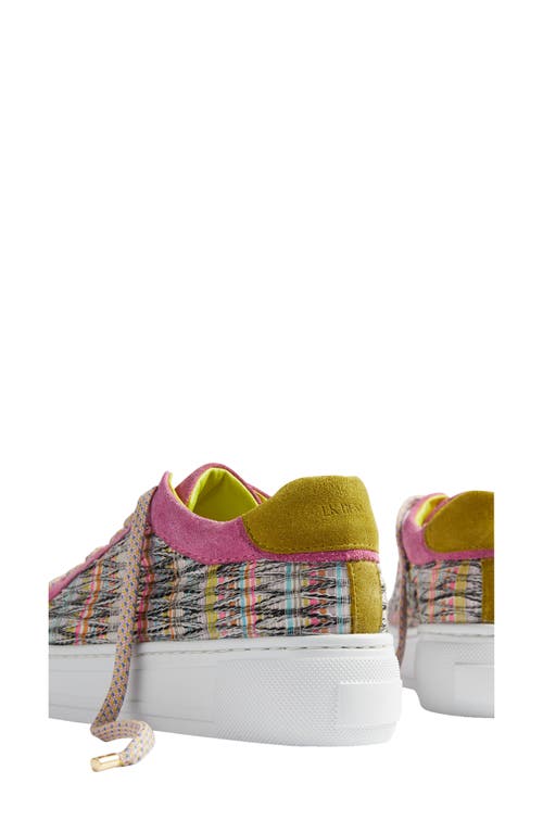 Shop Lk Bennett Lift Sneaker In Pink/gold Multi