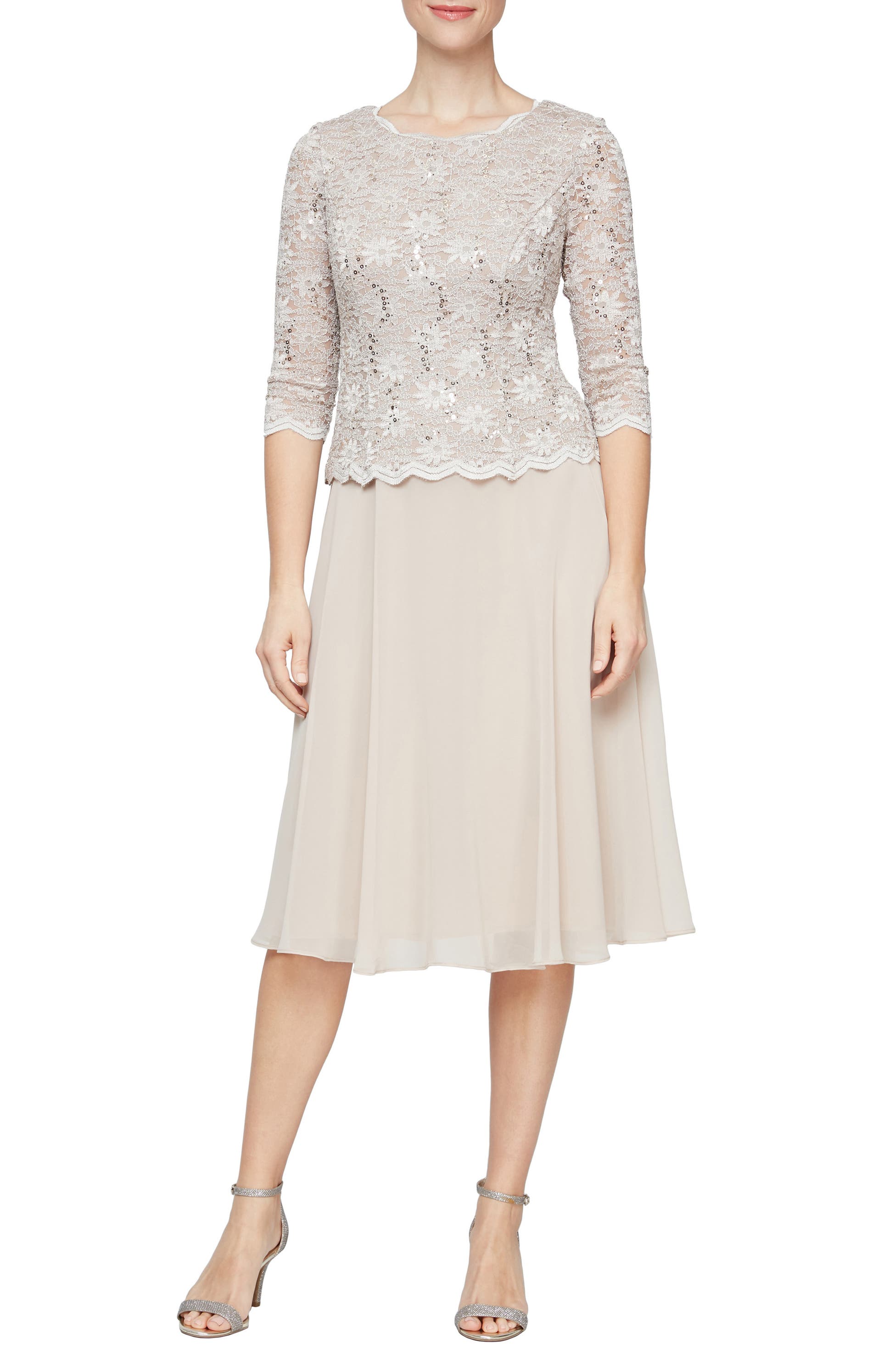 Faux Two-Piece Wonder: Cocktail Dress, one of the Mother of the Bride Cocktail Dresses.