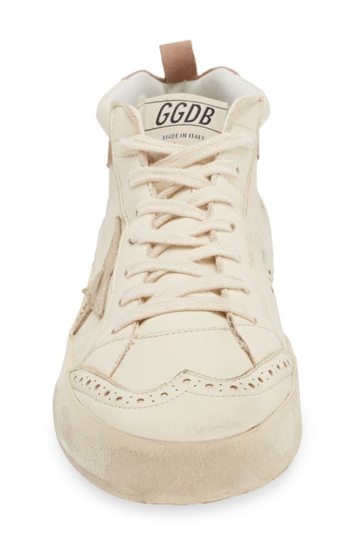 Golden Goose Midstar Sneaker In White/pink/gold