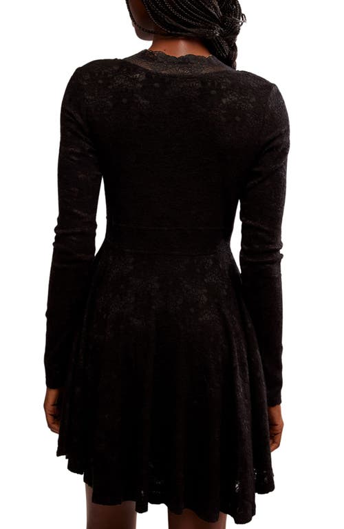 FREE PEOPLE FREE PEOPLE ALL YOURS LACE LONG SLEEVE MINIDRESS 