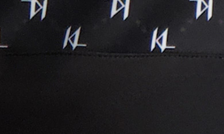 Shop Karl Lagerfeld Paris Chevron Colorblock Monogram Hoodie In Black