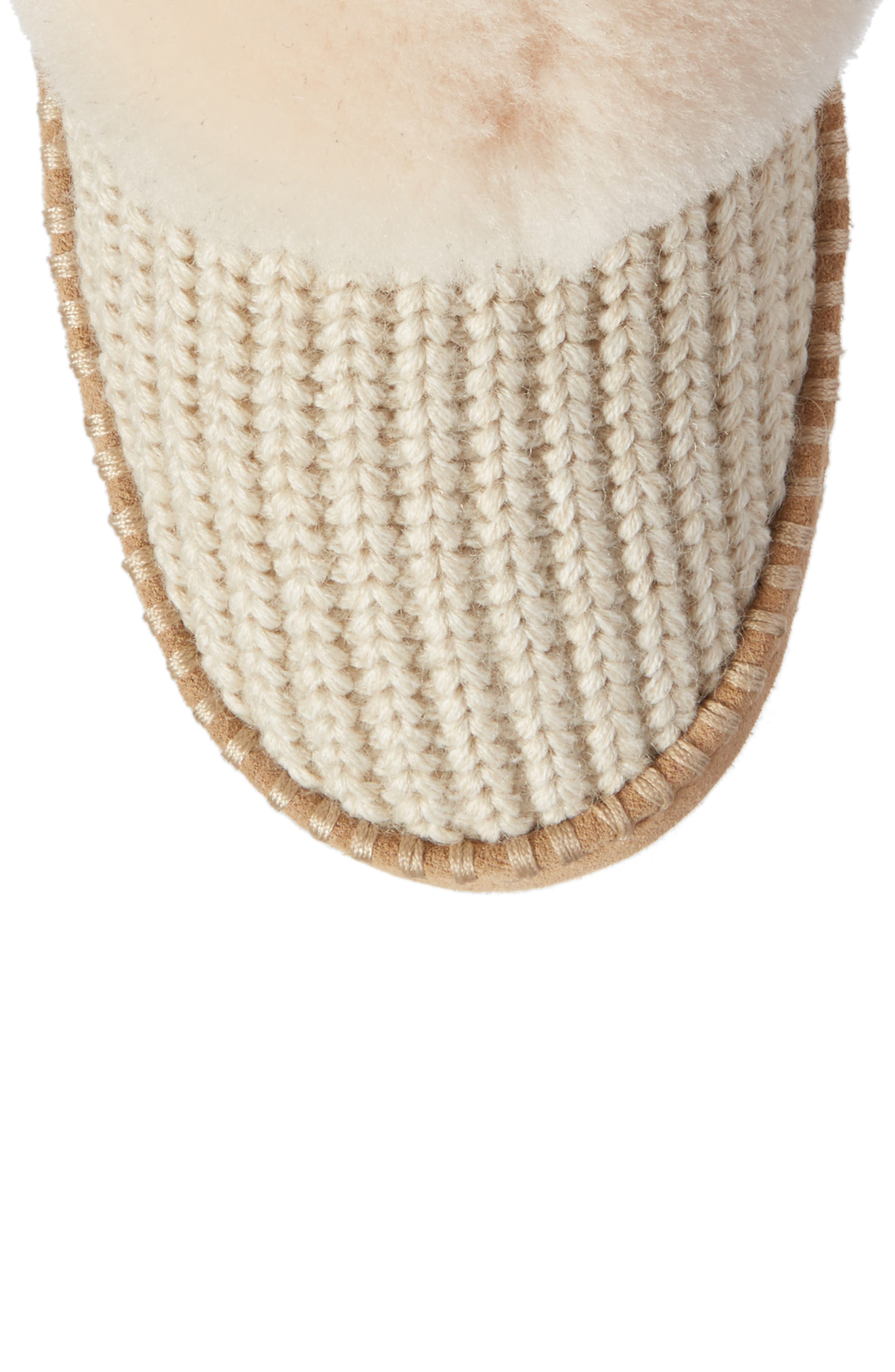 wrin genuine shearling trim slipper