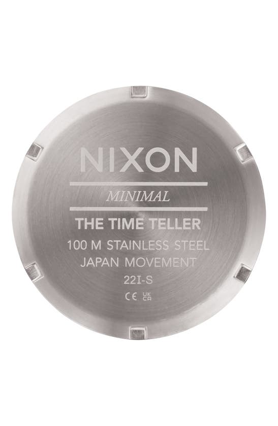 Nixon The Time Teller Bracelet Watch, 37mm In Light Gunmetal / Dusty Blue