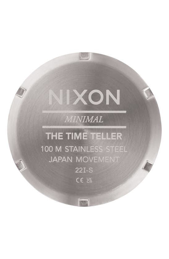 Shop Nixon The Time Teller Bracelet Watch, 37mm In Light Gunmetal / Dusty Blue