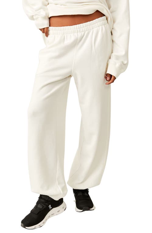 All Star Relaxed Fit Cotton Blend Sweatpants in Ivory