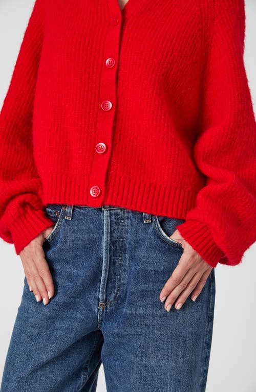 Shop French Connection Fluffy Cardigan In Mars Red