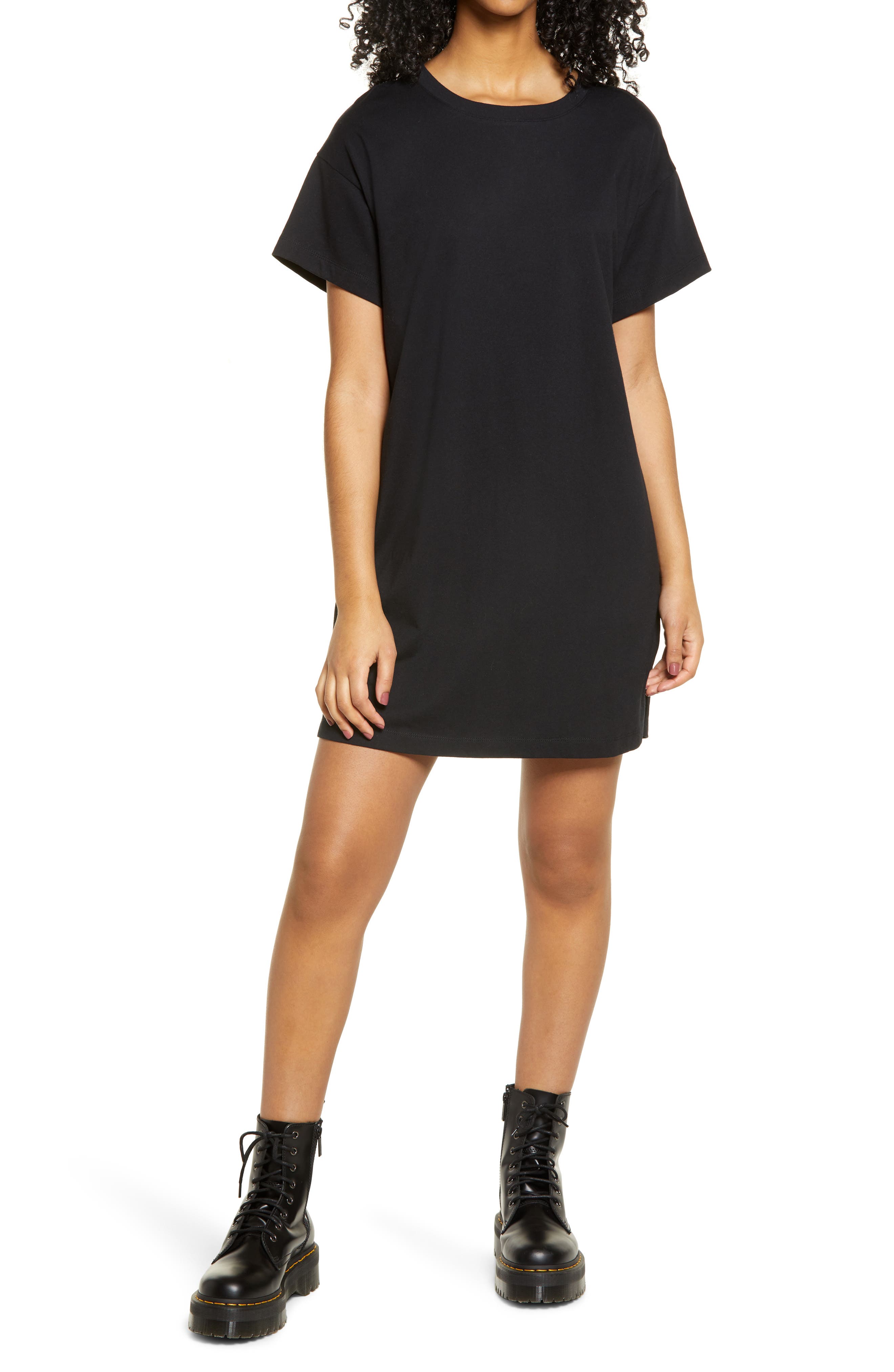 black tee shirt dress