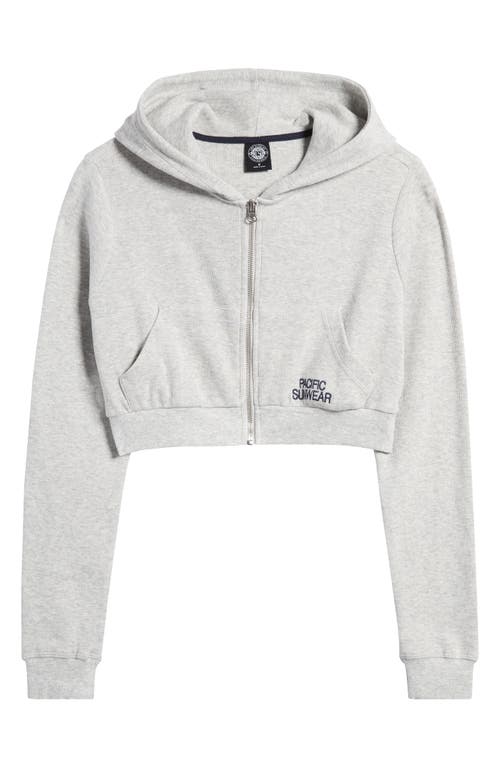 Shop Pacsun Ultra Crop Zip Hoodie In Heather Grey