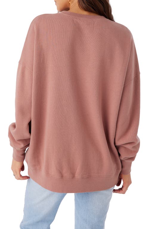 Shop O'neill Choice Cotton Fleece Graphic Sweatshirt In Burlwood