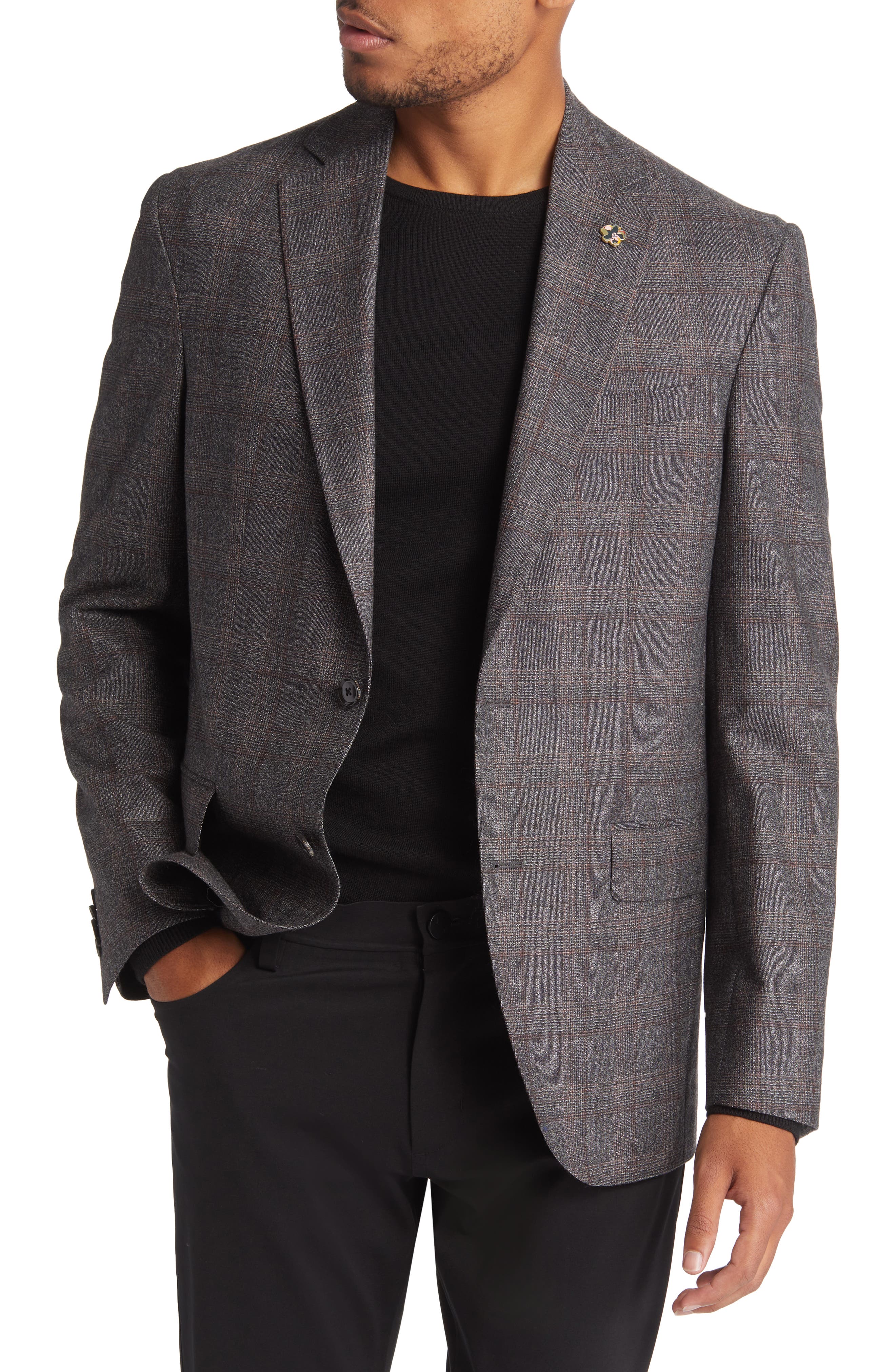 dark grey sport coat outfit