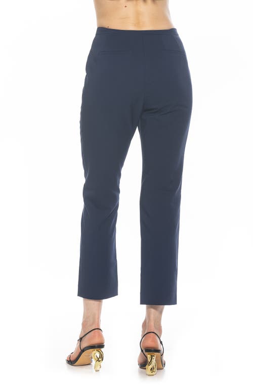 Alexia Admor Stefan Ankle Pants In Navy