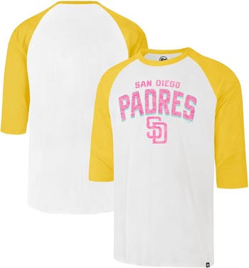 47 Men's '47 Cream San Diego Padres City Connect Crescent Franklin Raglan  Three-Quarter Sleeve T-Shirt