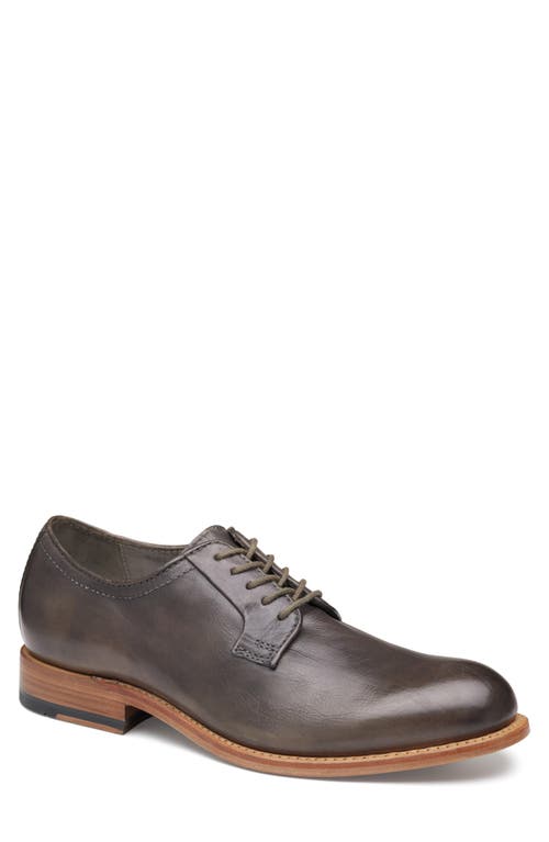 JOHNSTON & MURPHY COLLECTION Dudley Plain Toe Derby Dk Gray Dip-Dyed Calfskin at Nordstrom,
