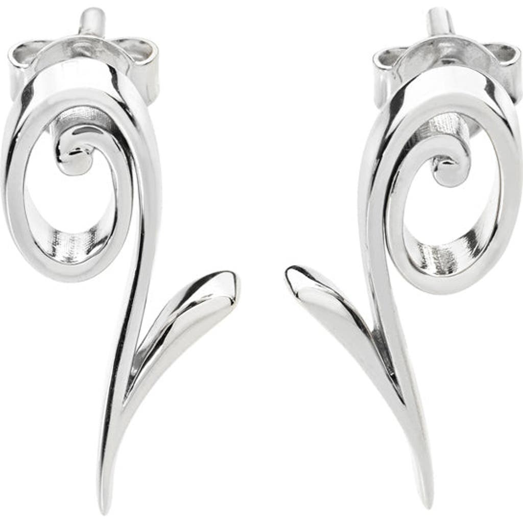 Lucy Quartermaine Dainty Q Studs In Sterling Silver