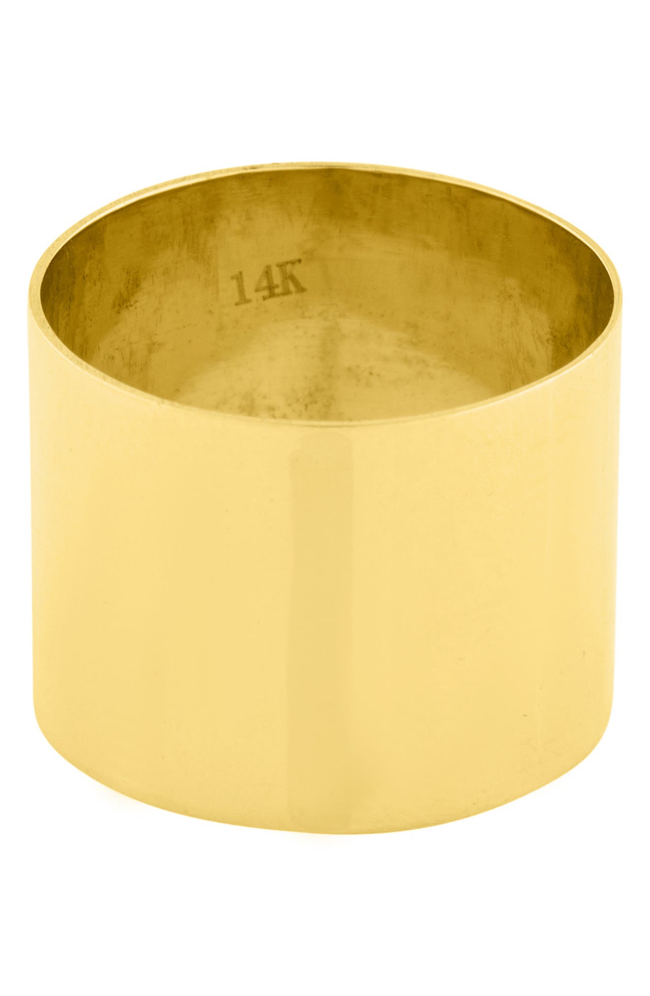 Adornia Fine 14k Yellow Gold 15mm Cigar Band Ring