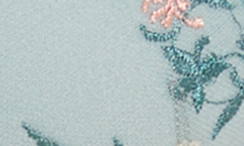 Shop Etam Jardin Classiq Embroidered Tulle Underwire Bra In Blue Lagoon