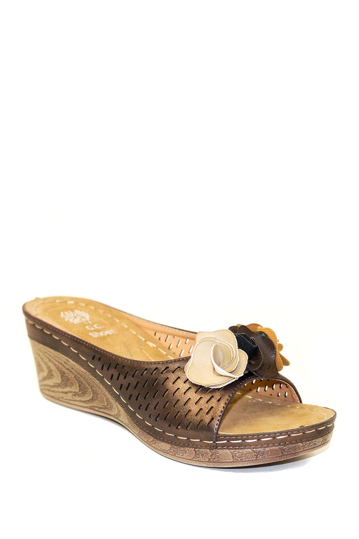Gc Shoes Juliet Bronze Wedge Sandals In Brown | ModeSens