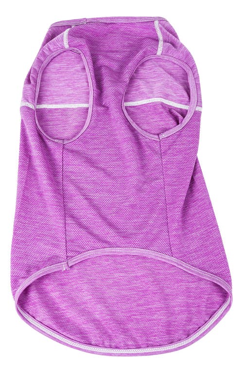 Pet Life Active 'aero-pawlse' Heathered Tank Top In Maroon/purple