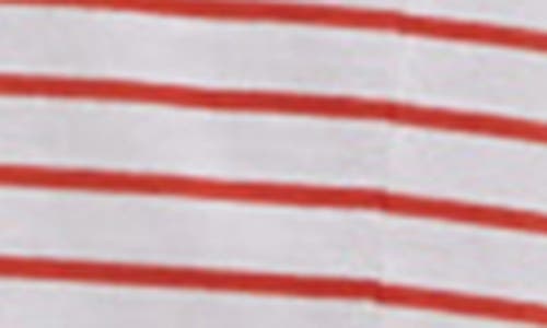 Shop Bench . Mab Stripe Three-quarter Sleeve Dress In Radient Red