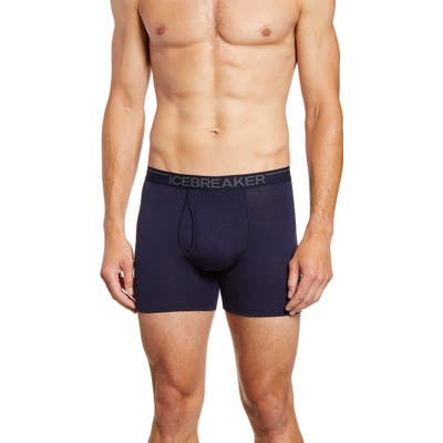 Icebreaker Anatomica Merino Wool Blend Boxer Briefs, Blue