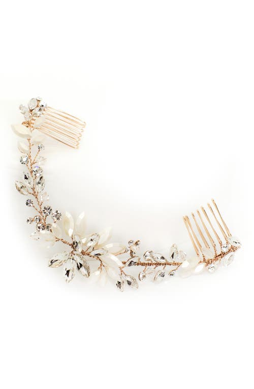 Brides & Hairpins Rhea Halo with Combs in Rose Gold