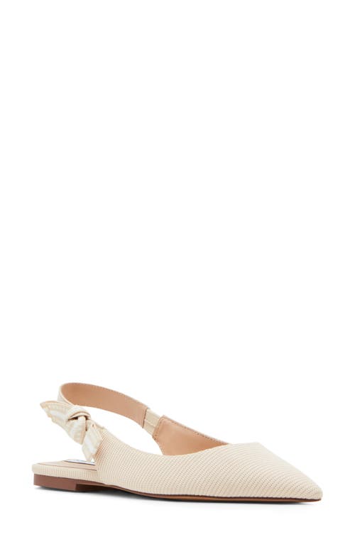 Shop Steve Madden Olsen Slingback Pointed Toe Flat In Taupe Suede