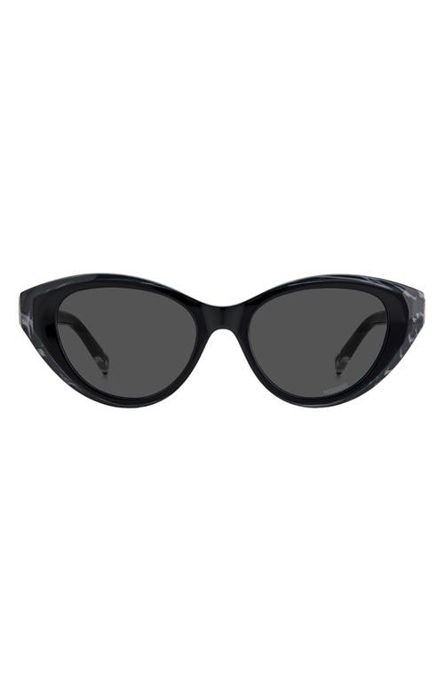 Missoni 53mm Oval Cat Eye Sunglasses In Grey Black Horn/grey