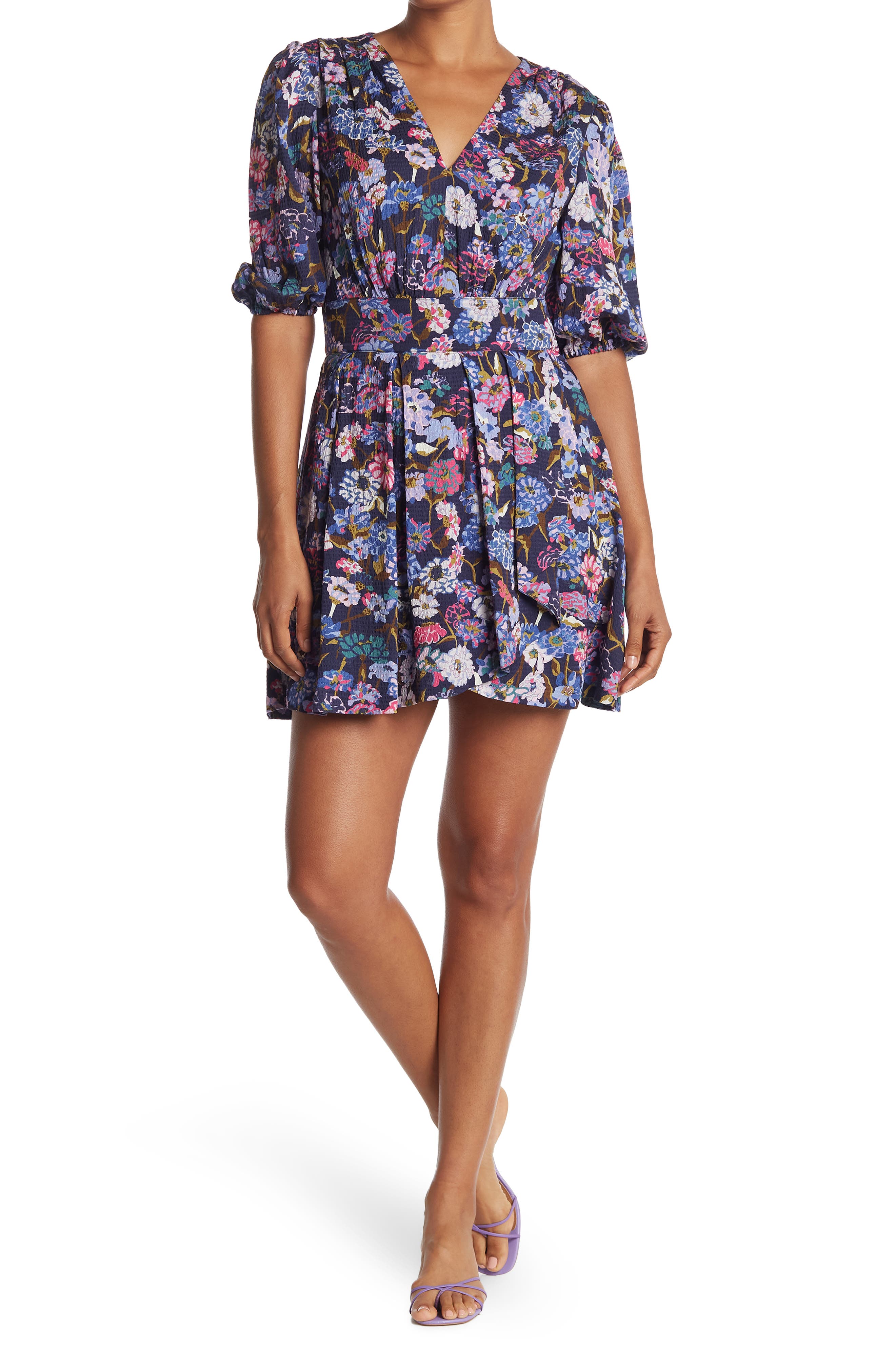 Tanya Taylor Nat Floral Puckered Silk 