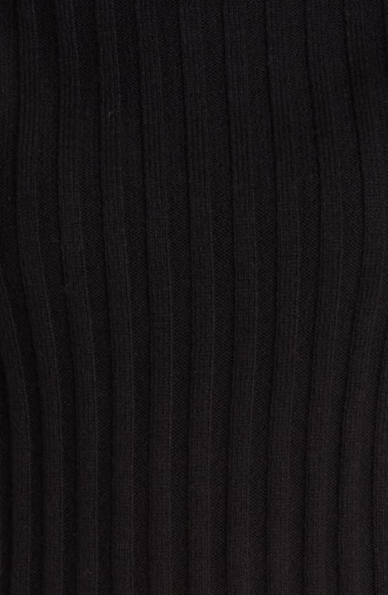 Madewell Mock Neck Crop Sweater In True Black