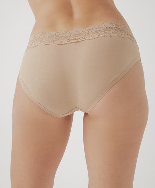 Shop Pact Organic Cotton Lace Waist Brief 3-pack In Beloved Basics