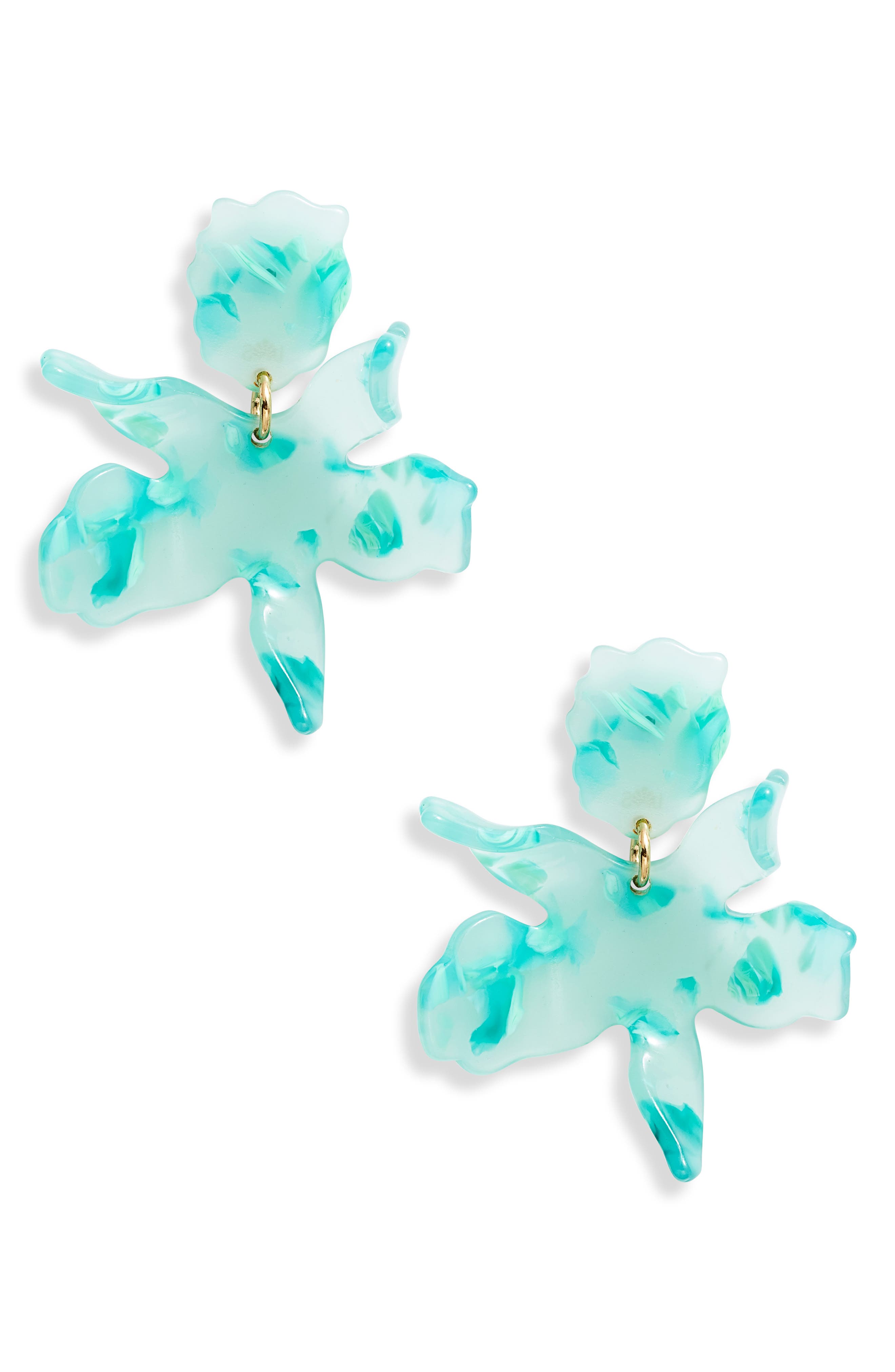 small paper lily earrings