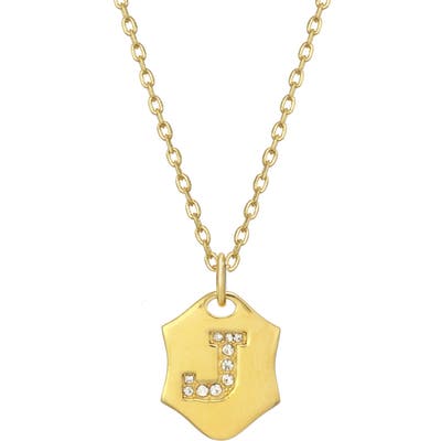 Stella + Ruby Nom De Plume Initial Pendant Necklace