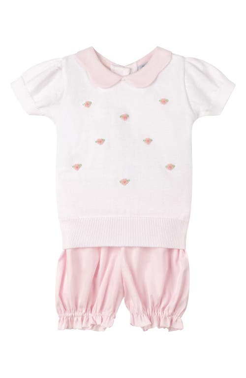 Feltman Brothers Daisy Short Sleeve Sweater & Bloomers Set Pink at Nordstrom,