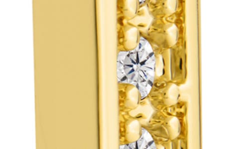 Sterling Forever Aria Geometric Cz Hoop Earrings In Gold