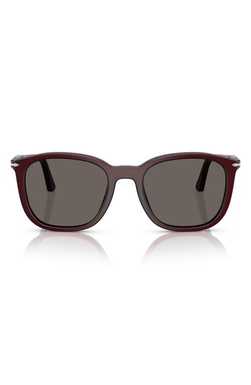 Persol 52mm Polarized Pillow Sunglasses In Burgundy