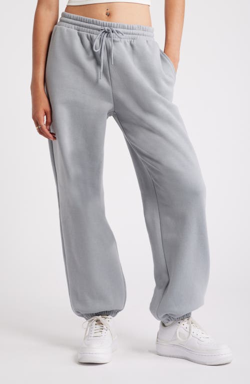 Bp. Oversize Fleece Joggers In Grey Weathervane