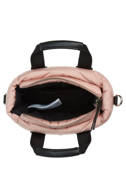 Shop Moncler Micro Caradoc Puffer Crossbody Tote In Pink