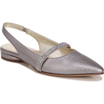 Naturalizer Hally Slingback Flat- Metallic