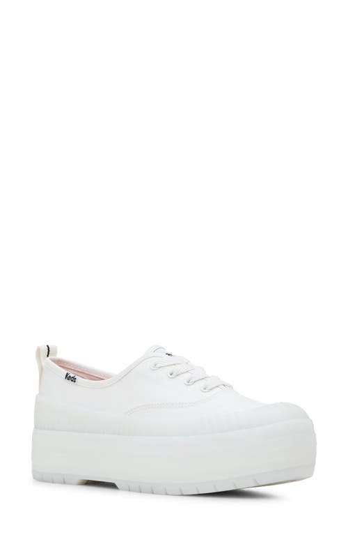 Keds Women's The Platform Lug Weatherized Splash Canvas Canvas Sneakers In White