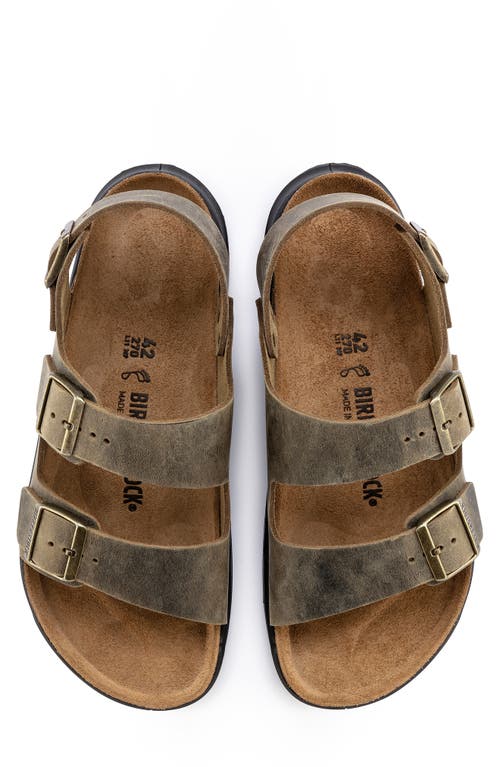 Shop Birkenstock Milano Slingback Sandal In Faded Khaki