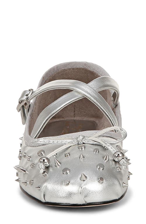 Circus Ny By Sam Edelman Women's Zuri Stud Crossband Ballet Flats In Soft Silver
