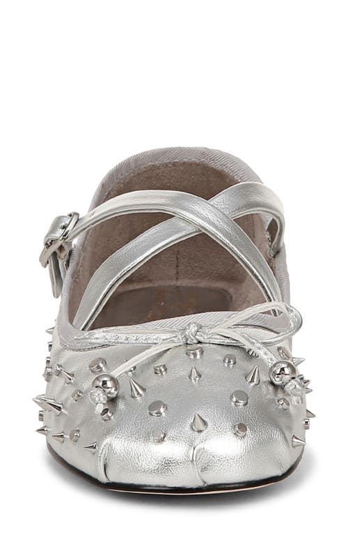 Shop Circus Ny By Sam Edelman Zuri Stud Mary Jane Flat In Soft Silver