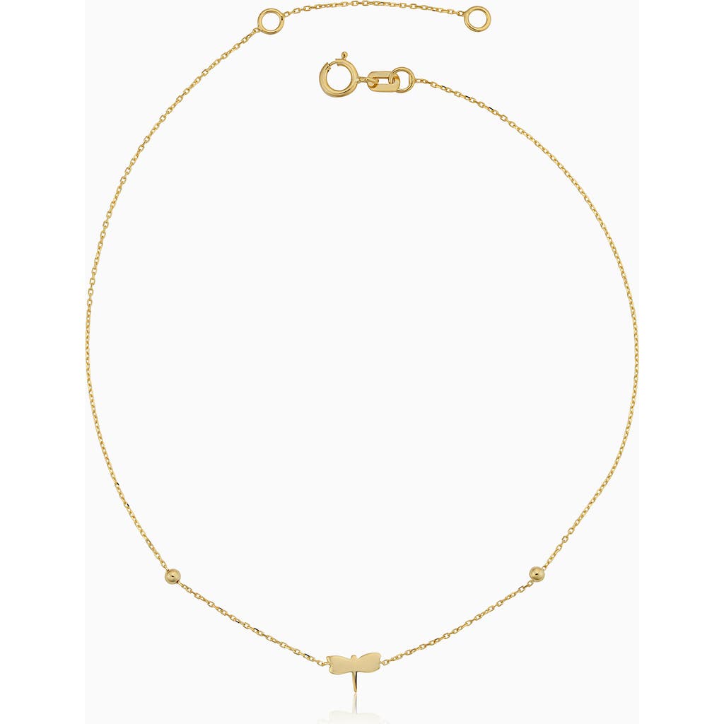 Oradina Flora Anklet In Yellow Gold
